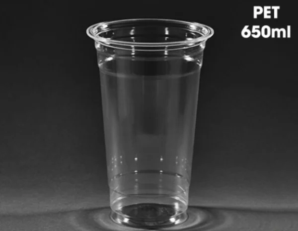 650ml PET Plastic Cup for Coffee, Milk Tea